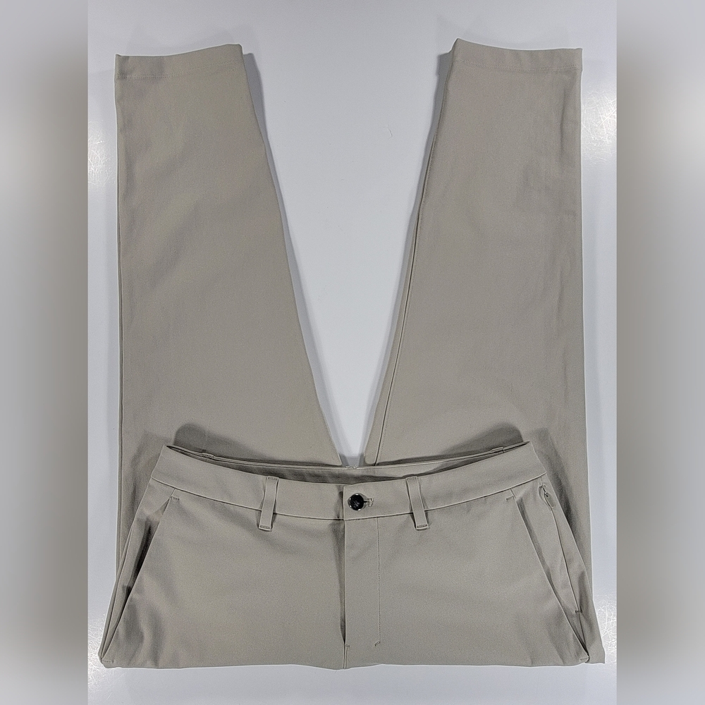 Lululemon Pants Beige Mens 33 ABC Trouser Slim LM5AQYS Performance 28" Inseam - Picture 3 of 14